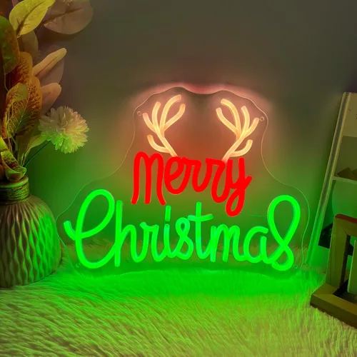 Miniatura 30 de Letrero de neón grande de feliz cumpleaños para decoración de pared, con interruptor regulable, letrero de neón reutilizable de feliz cumpleaños