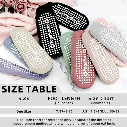 Miniatura 6 de Calcetines de yoga con agarre antideslizante para mujer, talla única, para fitness, deporte, danza de calcetines