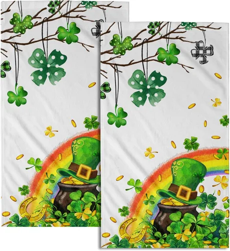 Miniatura 57 de Giwawa Juego de 2 toallas de mano vintage con diseño de oso y ciervo, diseño de alce y árbol, toalla de cara súper suave para baño, cocina, hombre