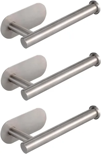 Miniatura 18 de Soporte para papel higiénico autoadhesivo, sin taladrar para baño, baño, baño, soporte de pared, acero inoxidable (dorado)