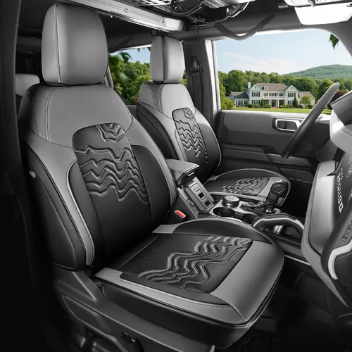 Miniatura 12 de Red Rain Fundas de cuero para asiento F150, ajuste personalizado para Ford F150 SuperCrew/CrewCab 2015 a 2025 XL XLT STX, camioneta pickup, juego