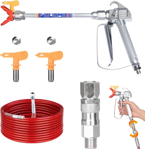 Miniatura 8 de Pistola de pintura sin aire de alta presión 3600PSI con puntas de boquilla 311 315 517, para pulverizadores sin aire Graco Titan (JW-122523)