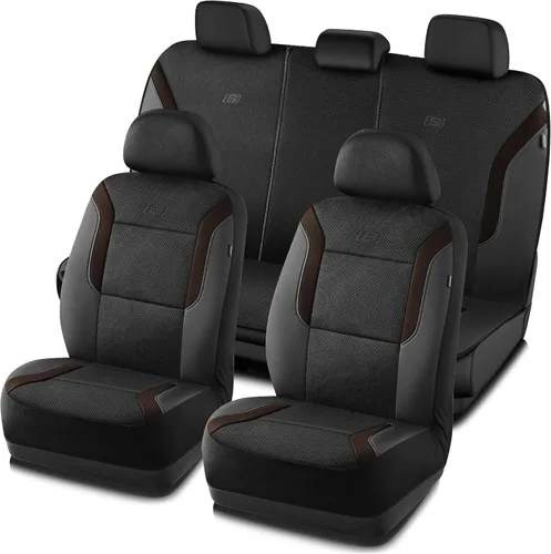 Miniatura 8 de Fundas de asiento de coche de espuma viscoelástica Skechers, fundas de asiento gruesas de malla Air Cool, fundas de asiento de coche para asientos