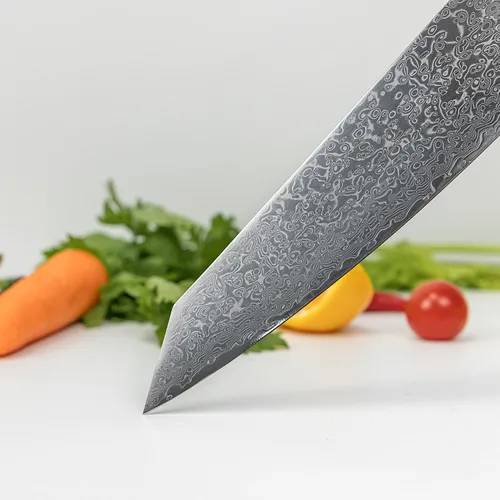 Miniatura 6 de Seido Knives Kiritsuke - Cuchillo de chef de acero Damasco, mango de madera estabilizado con resina epoxi, cuchillo de cocina profesional VG10