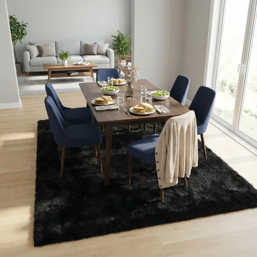 Miniatura 3 de Alfombra suave y esponjosa para dormitorio, alfombra de felpa lanuda de 7 x 10, alfombra antideslizante y mullida para sala de estar, habitación