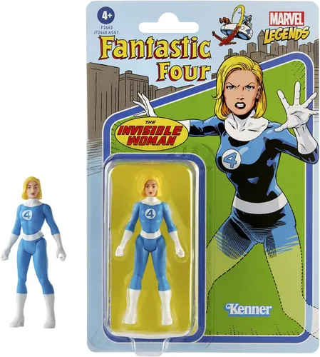 Miniatura 2 de Marvel Hasbro Legends 3.75 pulgadas Retro 375 Collection Invisible Woman figura de acción de juguete, azul