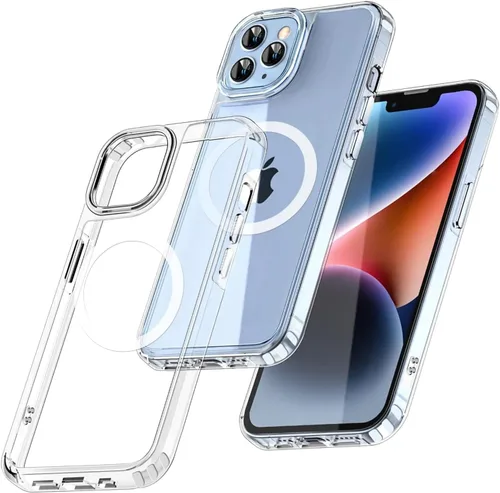 Miniatura 80 de Funda magnética diseñada para iPhone 11 Pro Max, [probada en caídas de grado militar] [compatible con MagSafe] Funda protectora delgada translúcida