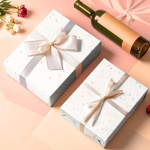 Miniatura 4 de Papel de seda blanco con purpurina para bolsas de regalo, 36 hojas de 14 x 20 pulgadas, papel de regalo reciclable para bodas, cumpleaños