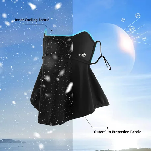 Miniatura 4 de Neck Gaiter Face Scarf Cover Sun Protection Balaclava Cloth Bandanas with Ear Loops 19SSF018