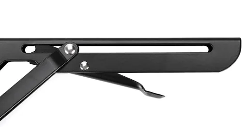 Miniatura 6 de Sumnacon Soportes plegables resistentes para estantes – Banco de mesa triangular de metal resistente, soporte de estante plegable de 10 pulgadas, 2
