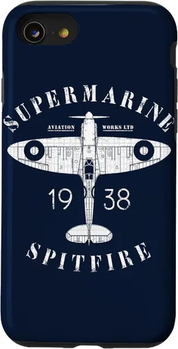 Miniatura 23 de iPhone 12 Pro Max Spitfire RAF Británico WW2 Fighter Aviation Case Supermarine Aviation