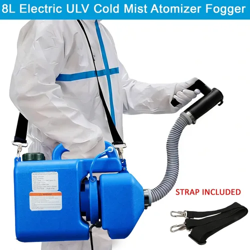 Miniatura 2 de LONYEON - Pulverizador eléctrico ULV de 8 litros con atomizador de mochila, caudal ajustable, pulverización de gran área para el hogar
