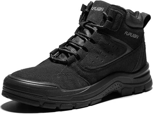 Miniatura 10 de Furuian - Botas de trabajo unisex con punta de acero, cómodas y ligeras para hombres, con resistencia al deslizamiento, puntera de acero, zapatos