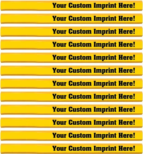 Miniatura 14 de Express Pencils Lápiz de carpintero personalizado azul brillante con tu nombre, logotipo o mensaje, paquete de 12 unidades, fabricado en Estados