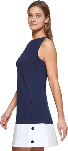 Miniatura 3 de DKNY Women's Jewel Neck Sleeveless Shift Dress