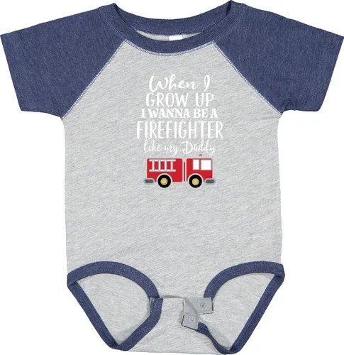 Miniatura 32 de inktastic Body de bebé Future Firefighter Like Daddy
