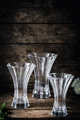 Miniatura 5 de Nachtmann Saphir Collection - Florero de cristal, 10.6 pulgadas, florero de cristal decorativo para flores, decoración del hogar y centros de mesa