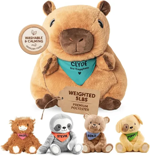 Miniatura 18 de Lilly's Love Animal de Peluche con Peso, 5 lb Peluche Sensorial para Niños y Adultos Lavable a Máquina con Interior Extraíble Animal