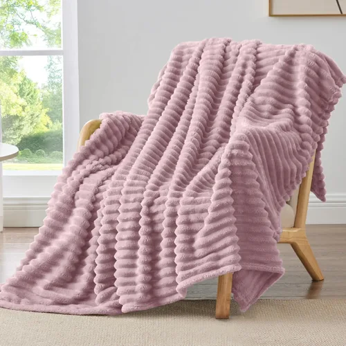 Miniatura 38 de BEDELITE Manta de forro polar para sofá, 10.58 oz/m², suave y cálida, manta acuática esponjosa, manta decorativa y de regalo para mujeres, hombres
