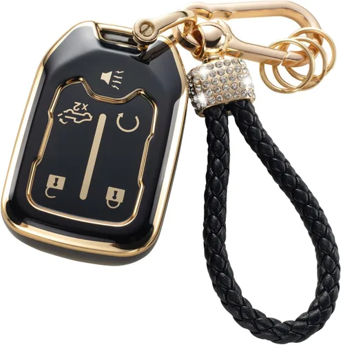 Miniatura 8 de Gematay Funda protectora para llavero VW Volkswagen con cordón para llavero, compatible con VW Jetta Golf Polo MK7 Passat Beetle Smart Key Case