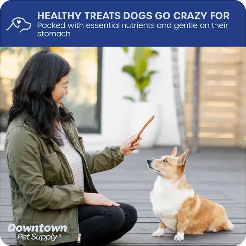 Miniatura 4 de Downtown Pet Supply Bully Sticks para perros, tamaño junior (6 pulgadas, paquete de 40 unidades) masticables para perros sin cuero crudo de larga
