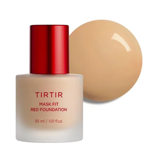 Miniatura 25 de TIRTIR Base de maquillaje rojo Mask FitCobertura impecable de larga duración, esencia energética, ligera, hidratante, difuminadora de poros, acabado