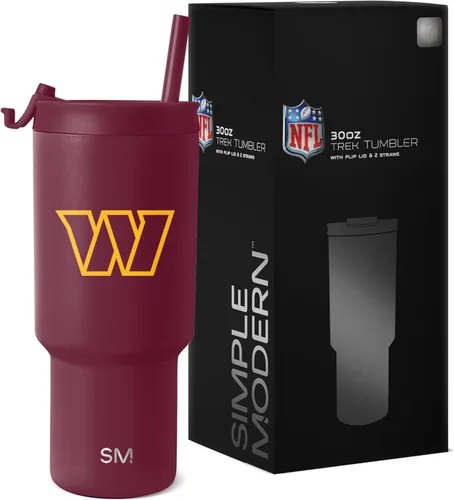 Miniatura 37 de Simple Modern - Vaso de 30 oz con tapa abatible y tapa con pajita Arizona Cardinals
