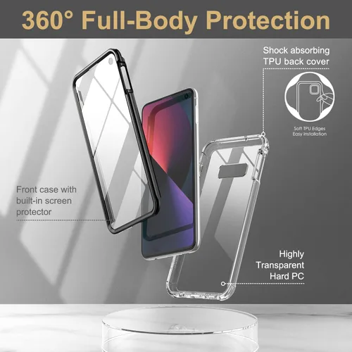 Miniatura 5 de SURITCH Funda transparente para Samsung Galaxy S10E (solamente) de 5.8 pulgadas, [protector de pantalla integrado] protección de cuerpo completo a