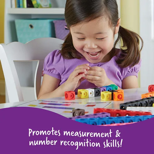 Miniatura 5 de Learning Resources MathLink Cubes Conjunto de Actividades de Matemáticas Tempranas - 115 Piezas, Edades 4+, Imprescindibles para el Aula