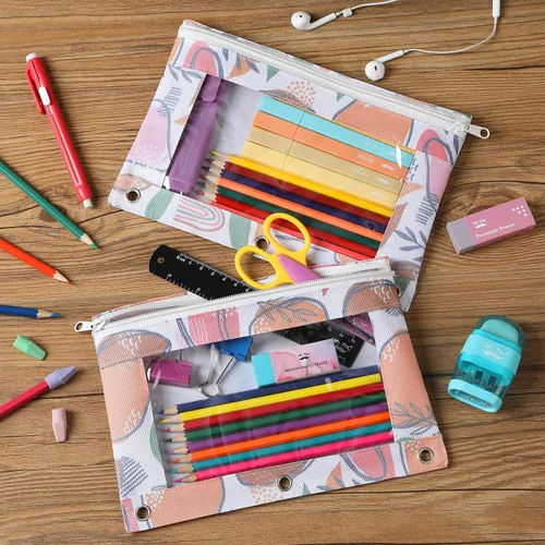 Miniatura 5 de Mr. Pen - Estuche para lápices de 2 piezas - Estuche con cremallera para lápices para carpeta de 3 anillas