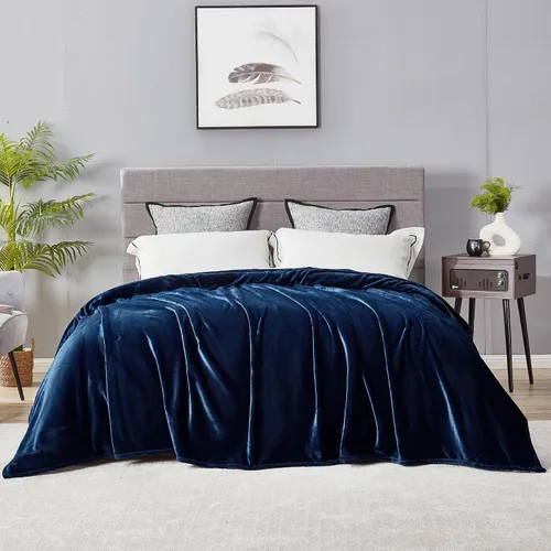 Miniatura 25 de Dreamnine Manta extrasuave, vellón de felpa, silla, sofá, 50 x 60 pulgadas, franela de terciopelo, ligera, mullida, microfelpa, decorativa, cálida