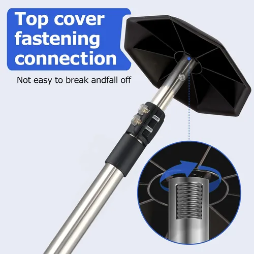 Miniatura 6 de Soporte para bolsa de viaje de golf, 33 a 60 pulgadas, varilla de soporte telescópica ajustable para aerolíneas rígidas, brazo rígido, protector