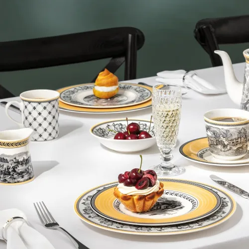 Miniatura 2 de Villeroy & Boch Audun Promenade - Taza de café, porcelana premium, fabricada en Alemania, capacidad de 10 onzas, blancogrisamarillo