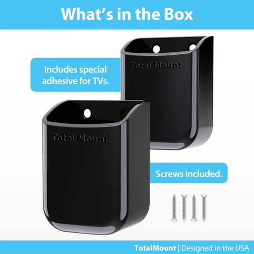 Miniatura 7 de TotalMount Soportes universales para control remoto (paquete de 2) – Se fija a la pared o la parte posterior del televisor – Compatible con todos