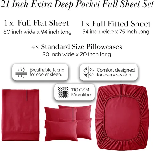 Miniatura 359 de Southshore Fine Living, Inc. Juego de 7 piezas de sábanas King divididas para cama ajustable, juego de sábanas King divididas con bolsillo de 21