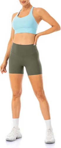 Miniatura 3 de Lavento - shorts para ciclismo, yoga, para mujer con sensación de segunda piel, cintura alta, ultrasuave, tiro de 56 pulgadas.
