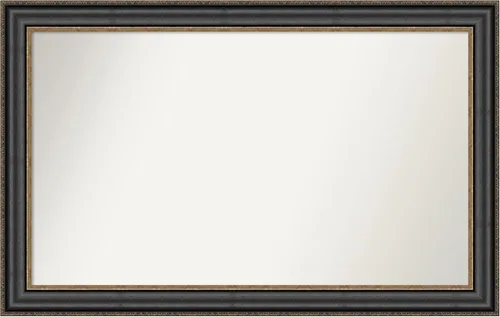 Miniatura 573 de Amanti Art Espejo personalizado, espejo de baño negro puente, espejo de pared o espejo de tocador de baño sobre el fregadero (26 x 26 pulgadas)