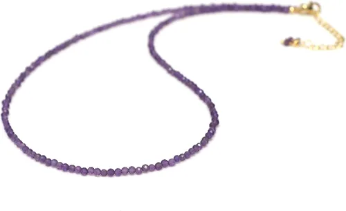 Miniatura 3 de Gargantilla con cuentas naturales, cuentas facetadas, collar de piedra natal, cristal curativo de energía, regalo para ella, joyería de plata de ley