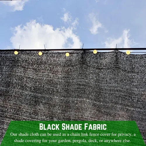 Miniatura 3 de Farm Plastic Supply - Paño de sombra negro - 60% - (12' x 20') - Tela de malla para pantalla de privacidad de vallas, sombra de jardín, malla