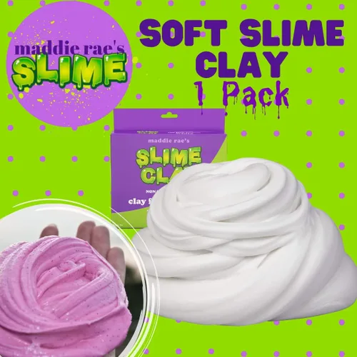 Miniatura 2 de Maddie Rae's Slime Clay White - Complemento de espuma suave no tóxica para textura cremosa de mantequilla, suministros de bricolaje, arcilla