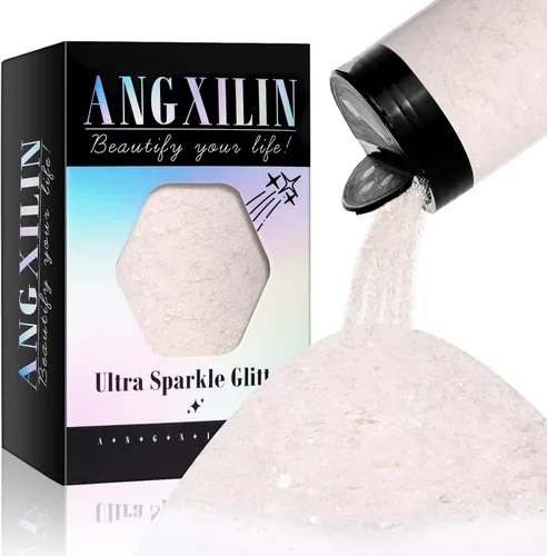 Miniatura 15 de Purpurina artesanal mixta holográfica gruesa y fina, 190g/6.7oz a granel, lentejuelas láser para arte de uñas, cara y cuerpo, para hacer joyas