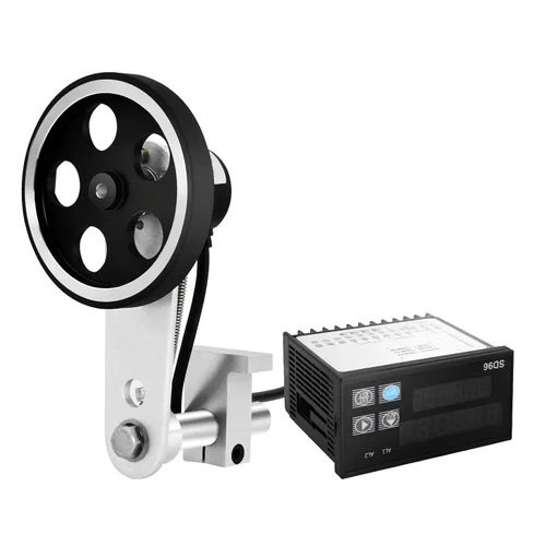 Medidor de longitud digital Contador de longitud mecánica Rueda de medida única para medir la longitud del alambre, tubería, placa, tela, película,