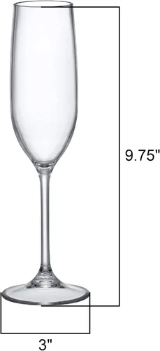 Miniatura 3 de Amazing Abby - Crystal - Copas de champán Tritan irrompibles de 8 onzas (juego de 6), copas de vino de plástico, reutilizables, sin BPA, aptas