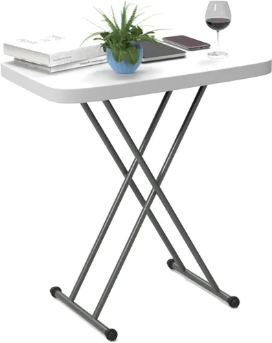 Miniatura 10 de Mesa plegable acrílica, bandeja plegable rectangular transparente, bandeja de TV plegable transparente, mesa para sofá, aperitivos, café, portátil