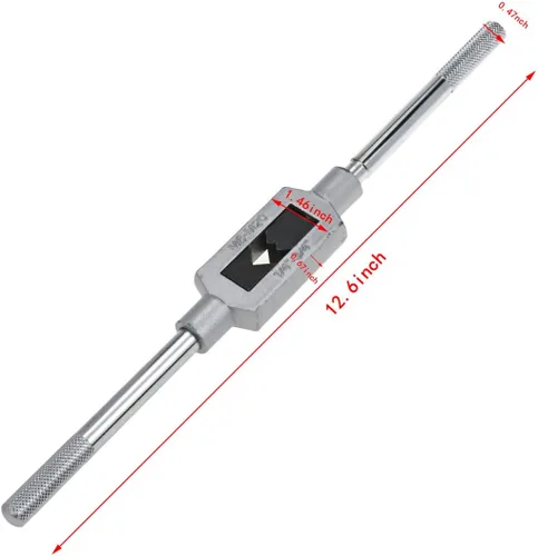 Miniatura 2 de Bitray Llave de grifo ajustable M6-M20 Escariador Acero Ajustable Llave de mano Herramienta de mano 1/4 pulgadas-3/4 pulgadas Grifos de mano titular