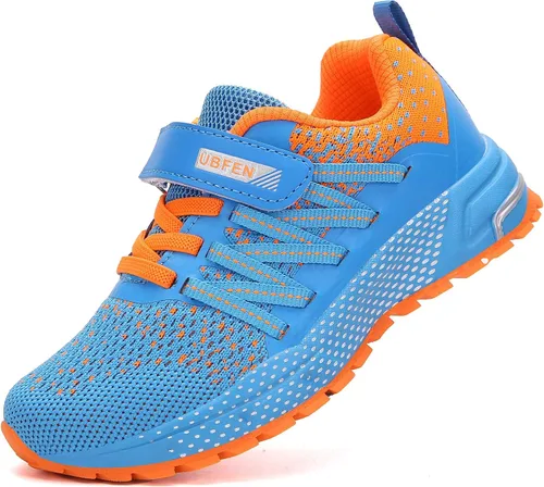 KUBUA - Zapatos deportivos para niños y niñas tenis para correr ligeros transpirables deportivos y atléticos