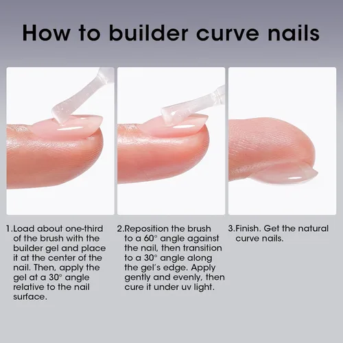 Miniatura 8 de GELLEN Gel constructor de uñas de grado de salón, 5 en 1, sin hema, gel constructor transparente para fortalecedor de ápice de uñas, 0.7 onzas Gel
