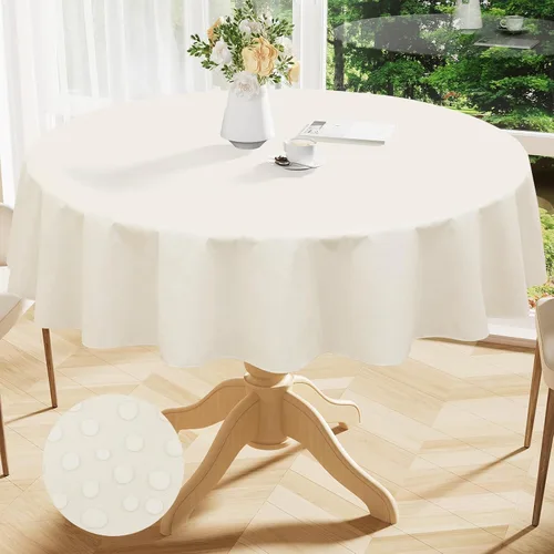 Miniatura 29 de Smiry Mantel cuadrado de vinilo impermeable de 54x54 pulgadas, protector de manteles de vinilo lavables, funda de mesa resistente a derrames