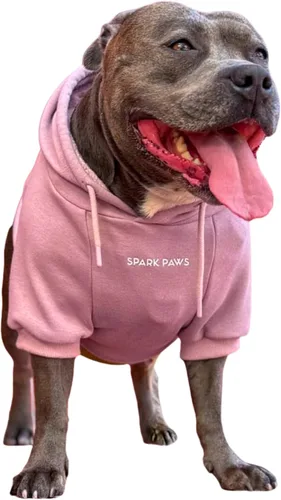 Miniatura 55 de Spark Paws Sudadera con capucha para perro, suéter de primera calidad para perros pequeños, medianos y grandes Trajes cálidos para bulldogs