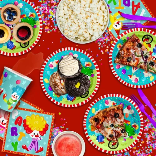 Miniatura 6 de Suministros para fiesta de cumpleaños de payaso, suministros para fiesta de circo, primer cumpleaños de circo, fiesta de payaso para niños, juego